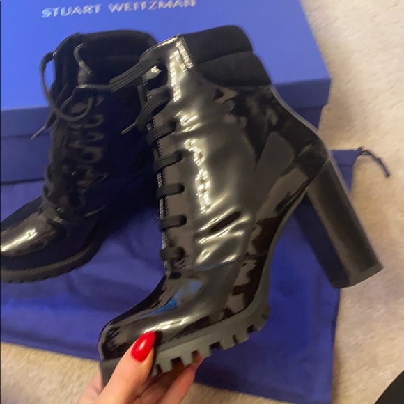 Stuart Weitzman Black Patent Boot - Picture 3 of 6